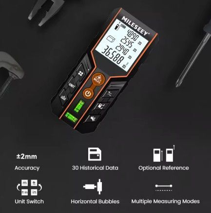 新品 MILESEEY レーザー距離計 40m D2 レッド