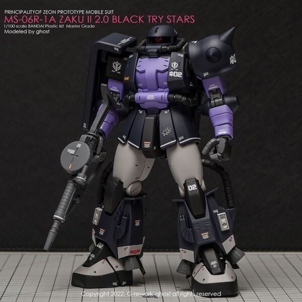 MG 1/100 MS-06R 黒い三連星ザクVer.2.0専用水転写式デカール