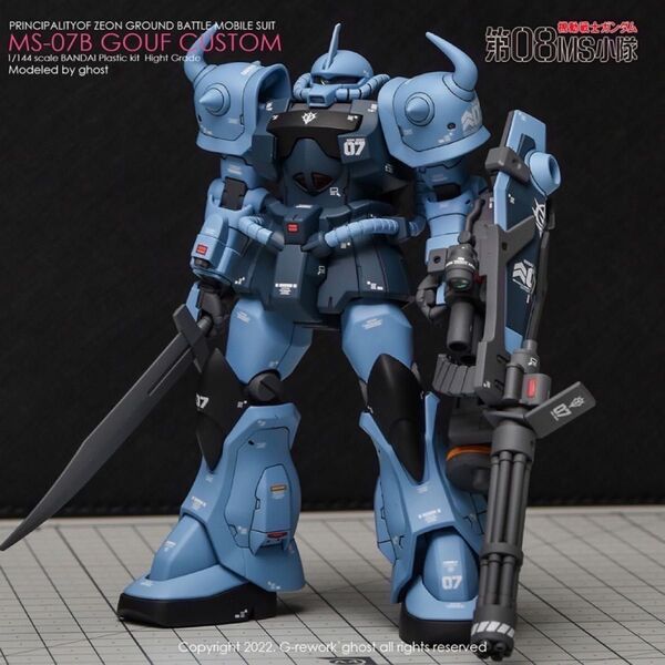 HGUC 1/144 第08MS小隊 MS-07B-3グフカスタ専用水転写式デカール