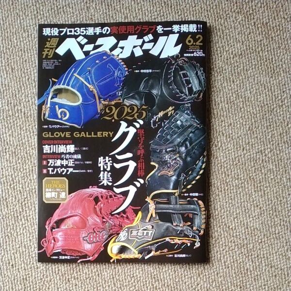【最新号】堅守を呼ぶ相棒2025グラブ特集/現役選手グラブギャラリー/歴代GG受賞者一覧/週刊ベースボール2025年6月2日号