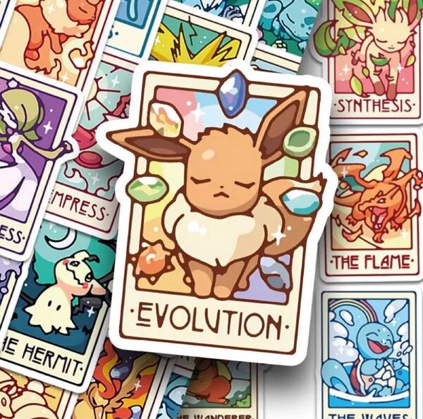 ポケモン ポケモンカード シール フレークシール ご褒美シール 45枚 ポケモンステッカー タロットカード風 45枚 まとめ売り