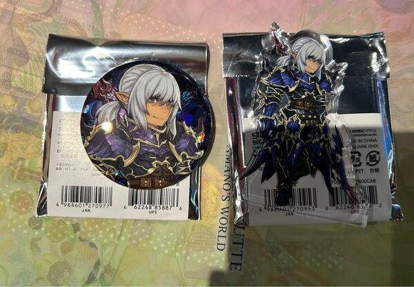 FF14 ファイナルファンタジー アクリルブロック エスティニアン 缶バッジ ポップアップ