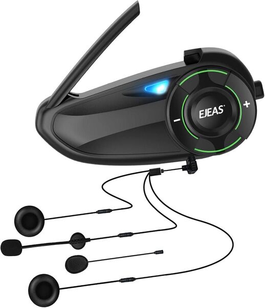 バイク インカム Q8音楽ながら通話 6人同時Mesh通話 安定性向上 通信距離2000m 1~3秒ワンクリック接続