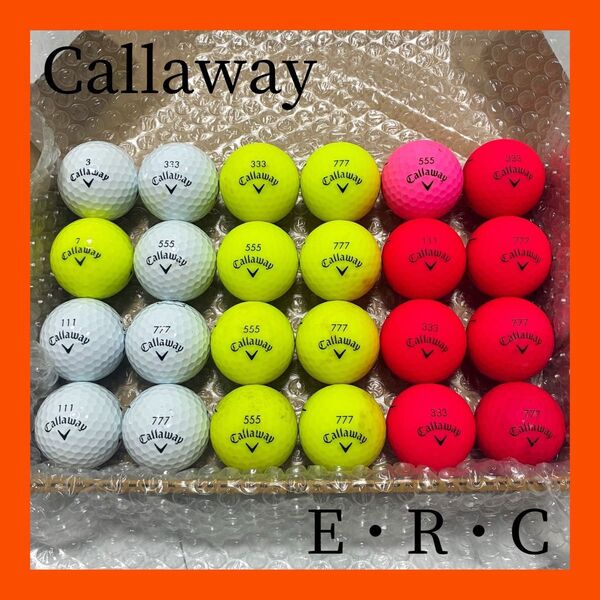 Callaway キャロウェイ*ロストボール ゴルフボール E・R・C マットカラー入り 24球