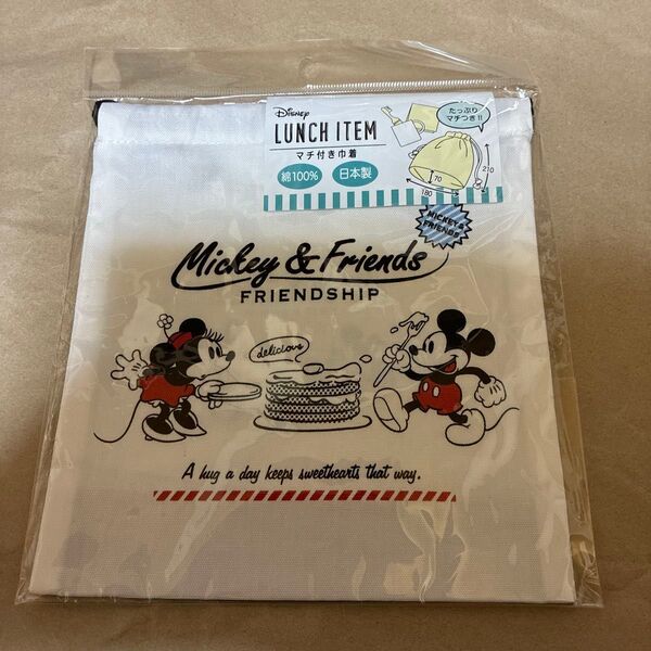 Disney ミッキー&フレンズ マチ付き巾着