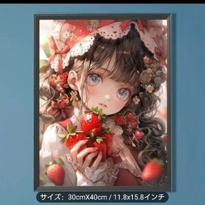 ダイヤモンドアート イチゴ ラウンドビーズ