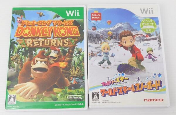 Wii ドンキーコング リターンズ & ファミリースキー