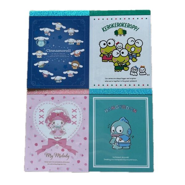 サンリオ キャラクター メモ帳 4点セット マイメロ シナモロール ハンギョドン ケロッピ
