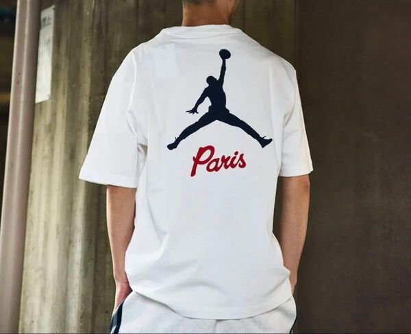 ジョーダンxパリ/サンジェルマン/ロゴ Tシャツ/Jordan x Paris Saint-Germain /XLサイズ