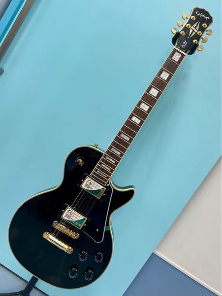 Epiphone エピフォン レスポールカスタム エボニー パーツアップグレード品 中古美品