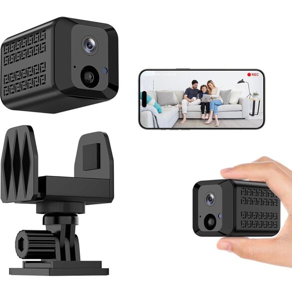 小型カメラ 防犯カメラ WIFI機能付き 動体検知/録音録画/遠隔監視 赤外線暗視 スマホ連動 256GB 小型監視カメラ