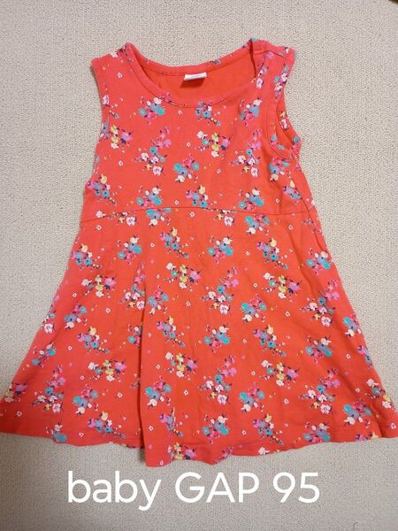 babyGAP 女の子 ノースリーブワンピース 小花柄 95サイズ 2years