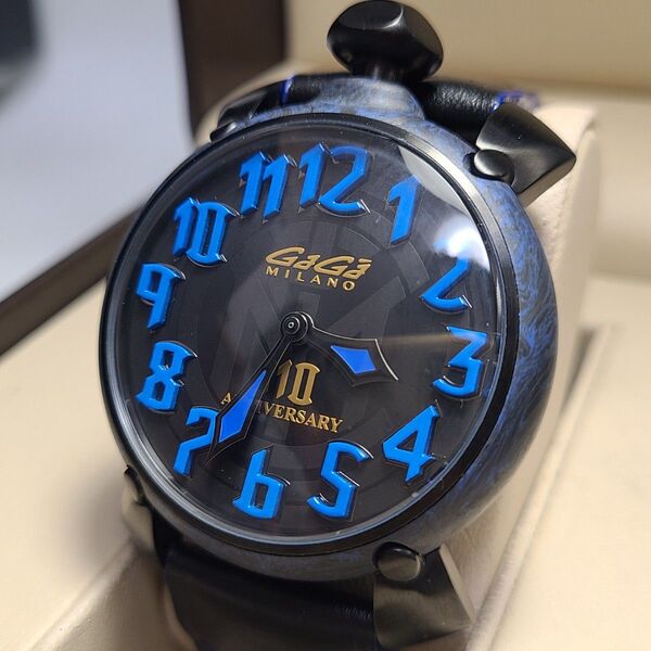 良品 GaGa MILANO ガガミラノ マニュアーレ manuale45MM 限定品 インテル 自動巻き 稼働品 腕時計