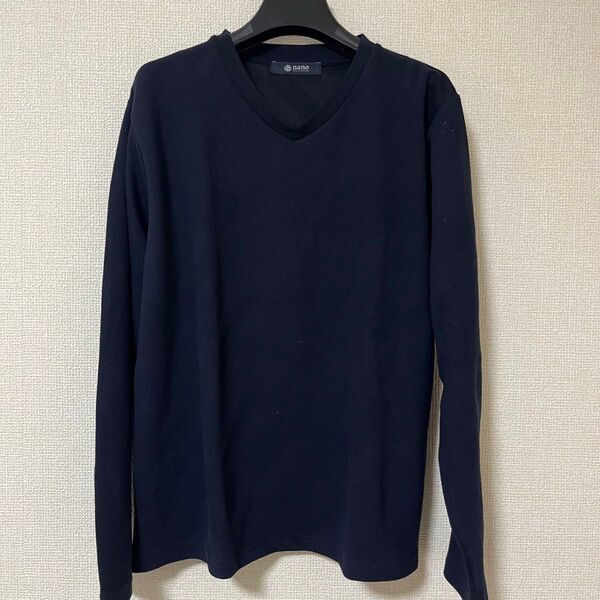 【美品】ナノユニバース ライブラリー メンズ 長袖 Tシャツ カットソー