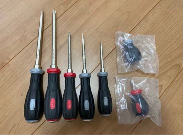 新品未使用 TONE パワーグリップドライバー 7本 セット プラス マイナス ショート トネ ハンドツール DIY
