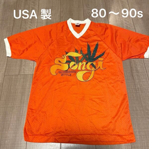80s 90s SOFFE ATHLETIC Songi CHAMORRO STYLE メッシュTシャツ Made in USA