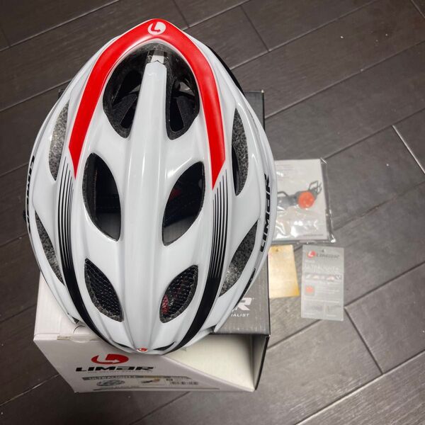 LIMAR ULTRA LIGHT+ 自転車用ヘルメット Lサイズ ホワイト/レッド 未使用