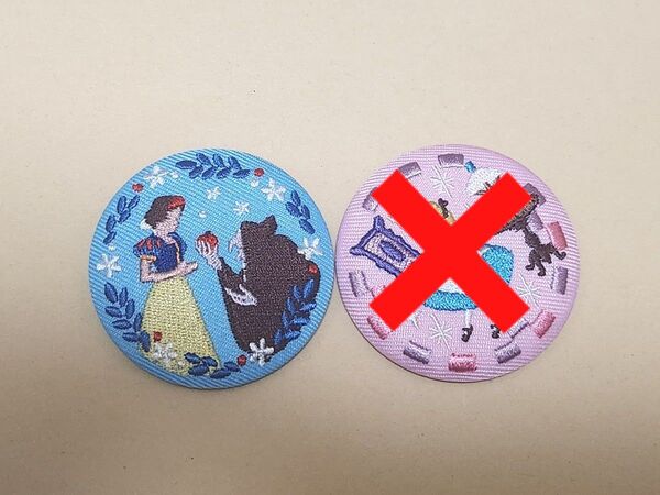 ディズニー刺繍缶バッチ