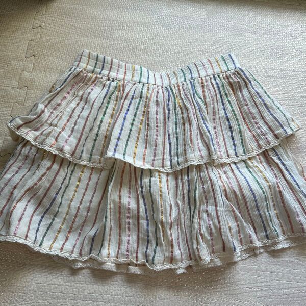 ギャップキッズストライプデザインのフリル付きスカート GAP KIDS