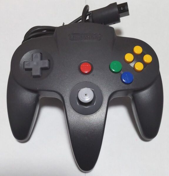 N64 ニンテンドー64用 コントローラー ブラック/グレー 純正品 中古品