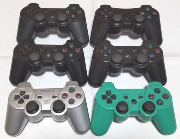 PS3用 ワイヤレスコントローラー 6個セット (純正品 3個・互換品3個) 動作未確認 ジャンク品