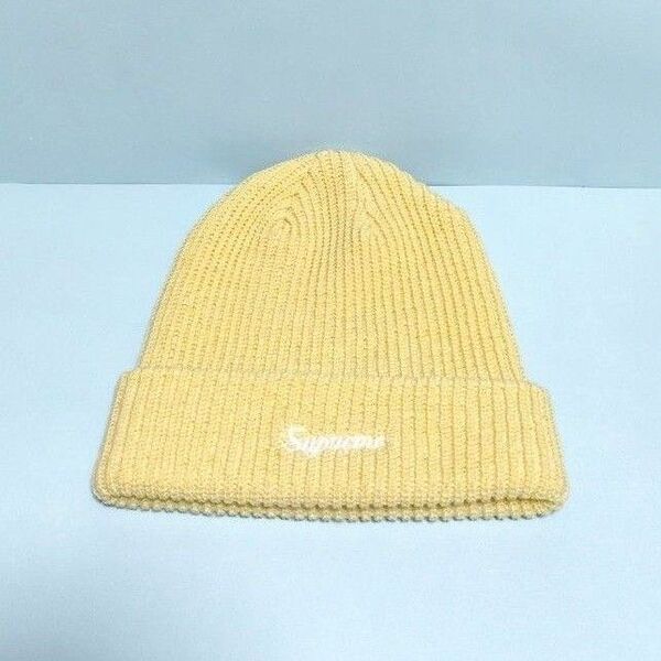 《未使用》Supreme Loose Gauge クリーム ビーニー ニット帽