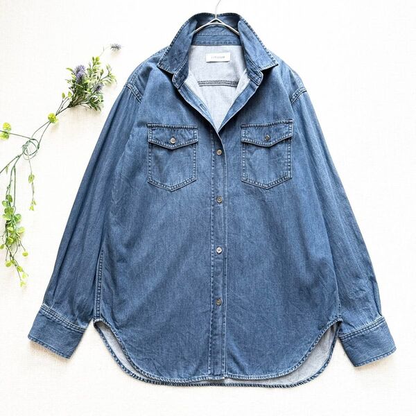 【極美品】23区DENIM ライトダンガリーシャツ デニムシャツ サイズ40