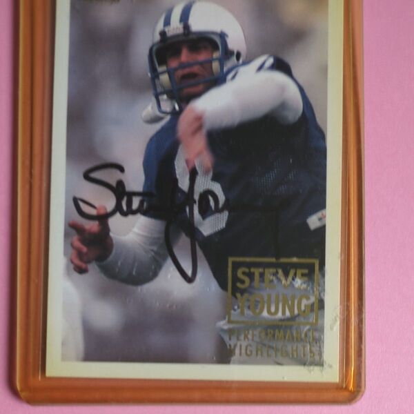 Steve Young 直筆サイン入りトレーディングカード NFL 49ers
