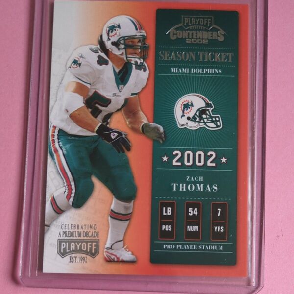 Zach Thomas 2002 Playoff Contenders トレーディングカード