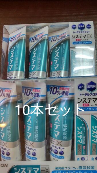 歯みがき粉 10本セット システマEX 143g×6本 30g×4本 ライオン コストコ