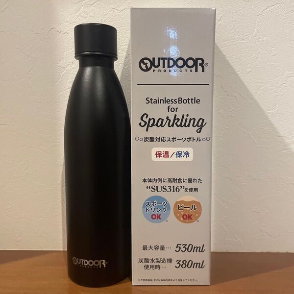 【新品未使用】OUTDOOR PRODUCTS 炭酸対応スポーツボトル 530ml ブラック