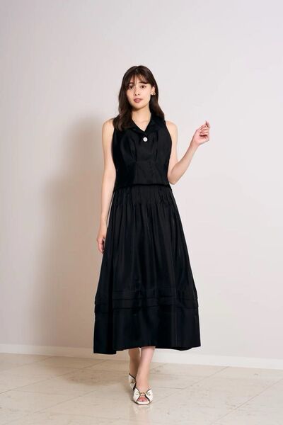 herlipto Marianne Layered Tuck Dress