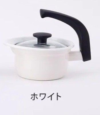 えーなポット 1.4L IH対応 ホーロー 片手鍋 ガラス蓋 富士ホーロー EP-1.4L 琺瑯 ミルクパン 蓋付き