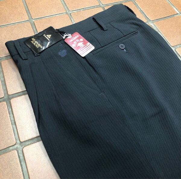 新品タグ付/ゴルフパンツ メンズスラックス/ウエスト88 XL/紺色/2タック サラサラ生地 GOLF ポリエステル100%