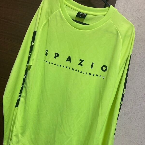 SPAZIO 長袖Tシャツ Mサイズ 蛍光グリーン