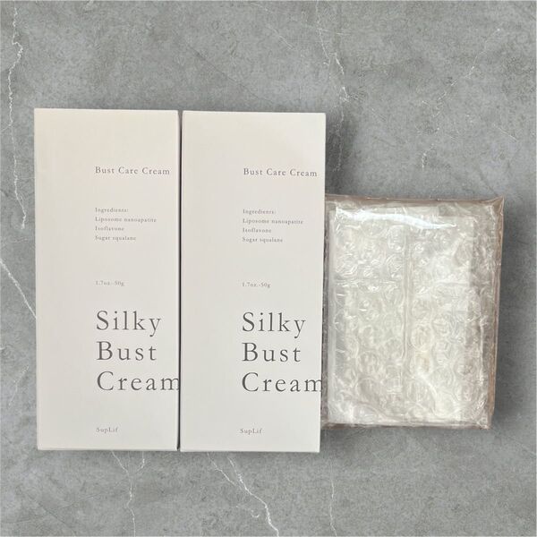 SupLif Silky Bust Cream シルキーバストクリーム 50g×2個 カッサプレート付き