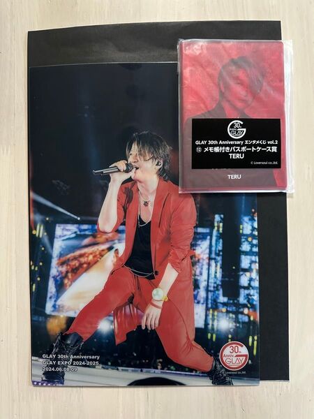 GLAY 30th Anniversaryエンタメくじ vol.2 メモ帳付きパスポートケース クリアポスター TERU