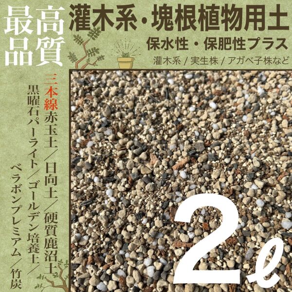 【三本線赤玉土使用】灌木系・塊根植物 コーデックス 用土 2㍑【実生株等にも】