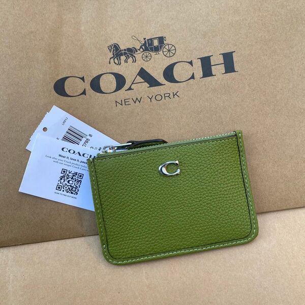 coach カードケース キーホルダー キーケース 定期入れ キーリング 名刺入れ コインケース 小銭入れ 小物入れ グリーン