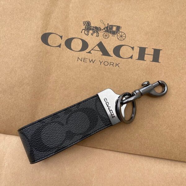 coach キーリング キーケース キーホルダー ブラック