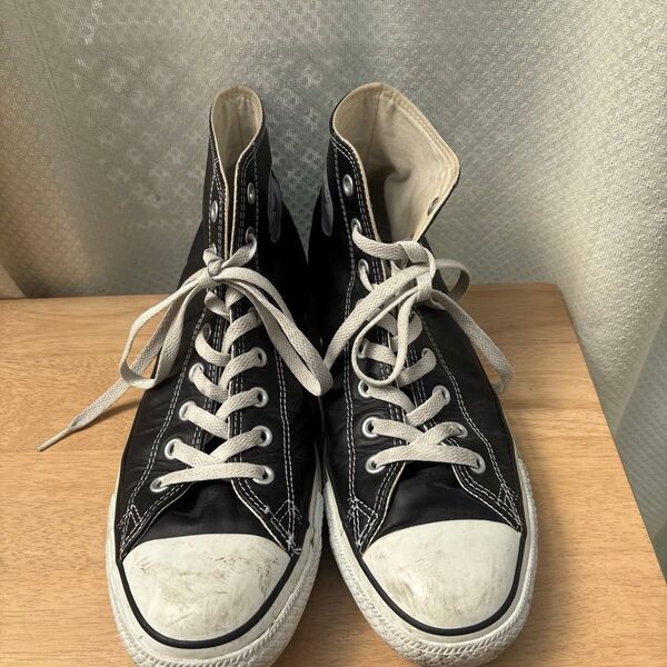 Converse コンバース オールスター レザー ハイカット ブラック 黒