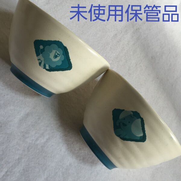 未使用 ミスタードーナツ どんぶり 2個セット ポンデライオン ゾウ 箱入り 茶碗 陶器 食器