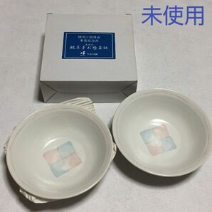 未使用 美濃焼 枕草子お惣菜鉢 2枚セット 白 中皿 中鉢 サラダボウル