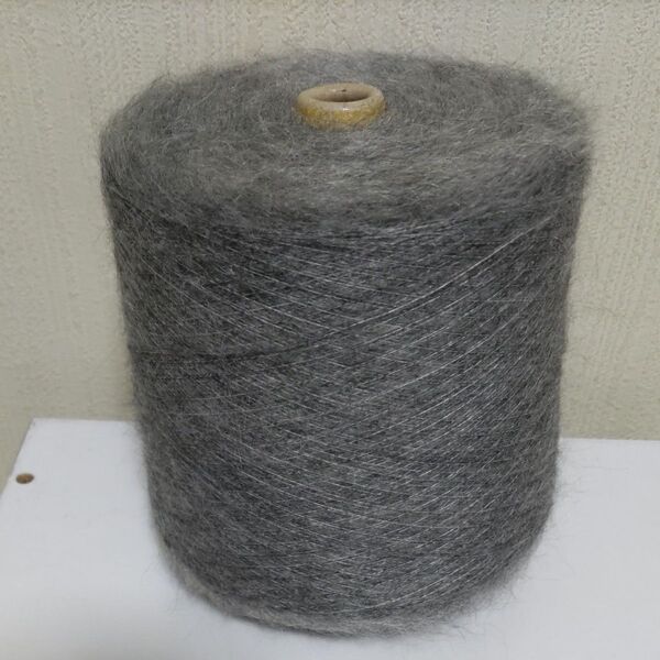 工業用糸 モヘア毛糸 グレー