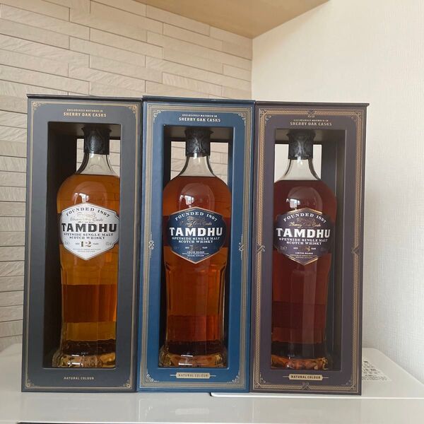 ウイスキー スコッチ タムデュー 12年 15年 18年 TAMDHU 3本まとめ売り 限定品 箱付き カートン 新品 未開封
