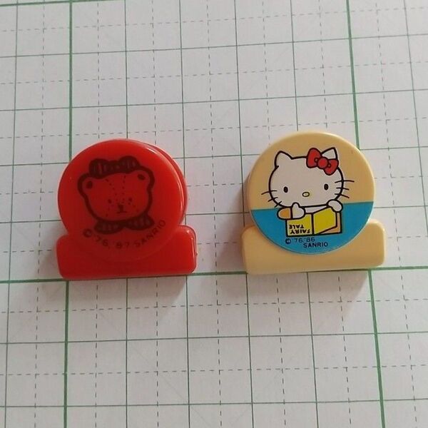 1986年、1987年 キティちゃん ミニクリップ ハローキティ サンリオ レトロ 当時物