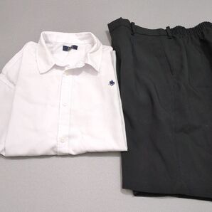 サイズ160式服/半袖白シャツ/黒パンツ 学生服 夏物