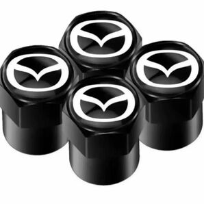 MAZDA Mエンブレム エアバルブキャップ ブラック