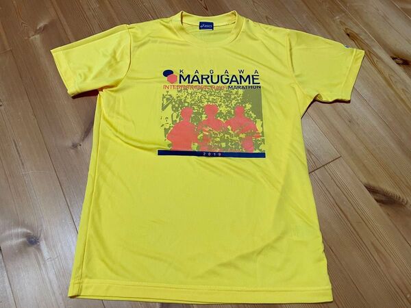 香川丸亀国際ハーフマラソン2019 参加賞Tシャツ アシックス Mサイズ 半袖