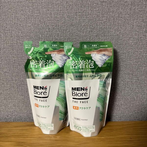 花王 メンズビオレ ザフェイス薬用アクネケア つめかえ用 170ml 2袋セット